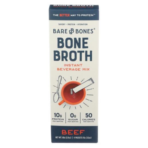 Bare Bones Beef Instant Beverage Mix 4ct 2.12oz