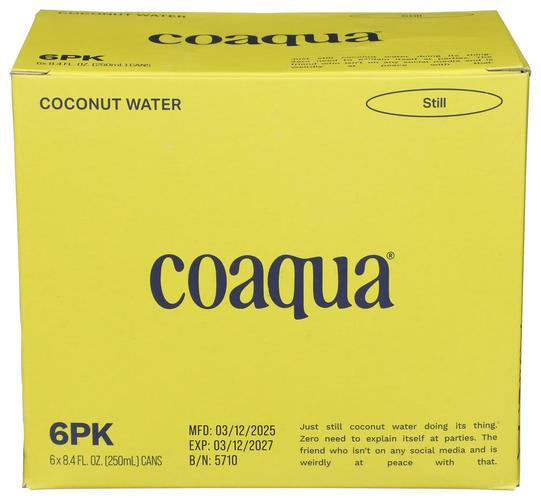 Coaqua Water 6PK Still 6x8.4 fl oz/250ml