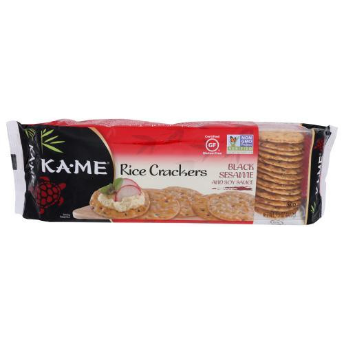 Ka Me Rice Cracker Black Sesame & Soy Sauce 3.5oz