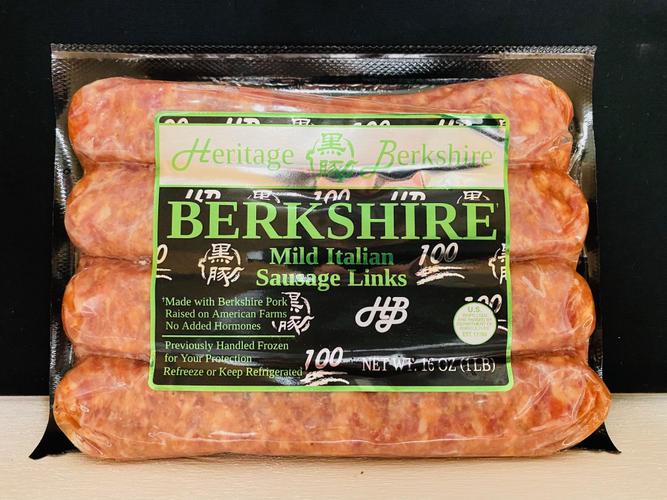 Berkshire Pork Sausages Mild Italian 4 Pack 1lb