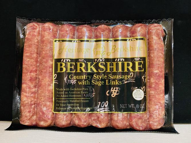 Berkshire Pork Breakfast Sausages Country Style w Sage 8 pack 8oz