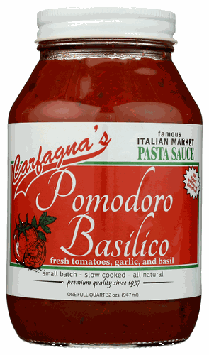 Carfagnas Pasta Sauce Tomato Basil 32oz
