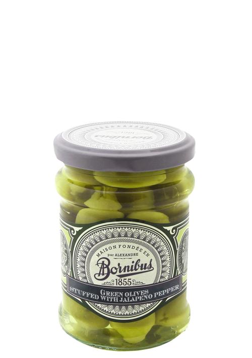 Bornibus Green Olives with Jalapeno