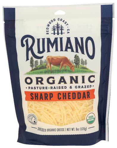 Rumiano Family Sharp Cheddar shredded Organic 12oz