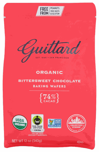 Guittard Bitter Sweet Chocolate Baking Wafers 74% 12oz