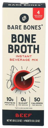 Bone Broth Instant Beverage Mix Beef 4ct 2.12oz