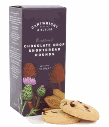C&B Chocolate Drop Shortbread Rounds