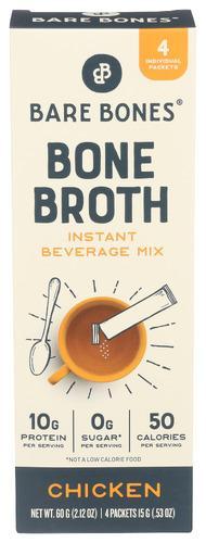 Bone Broth Instant Beverage Mix Chicken 4ct 2.12oz