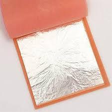 Pure Edible Silver Leaf Sheets 25 Booklet Loose