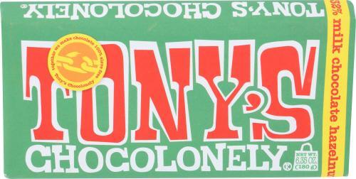 Tonys Chocolonely Hazelnut Milk Chocolate 6.350z