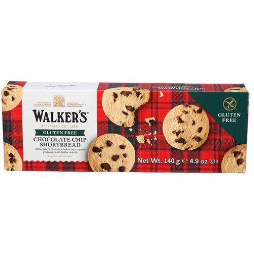 Walkers Choc Chip Gluten Free Shortbread 4.9oz