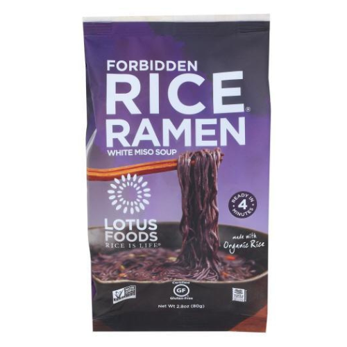 Lotus Foods White Miso Soup Forbidden Rice Ramen 2.8oz/80g