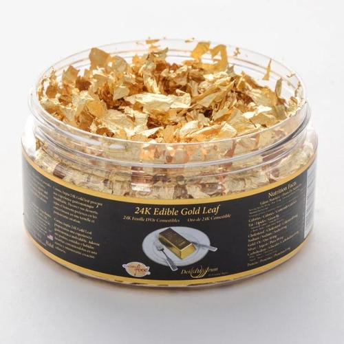 24K Edible Gold Flakes 1g Jar