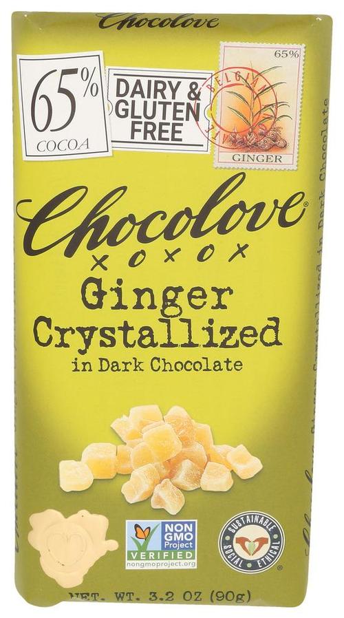 Chocolove Dark Crystal Ginger 3.2oz
