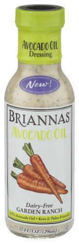 Briannas Viniagrette Garden Ranch With Avacado Oil 12oz