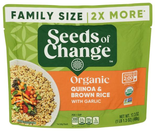 Seeds of Change Rice Quinoa Brown W Garlic Family 17.3oz
