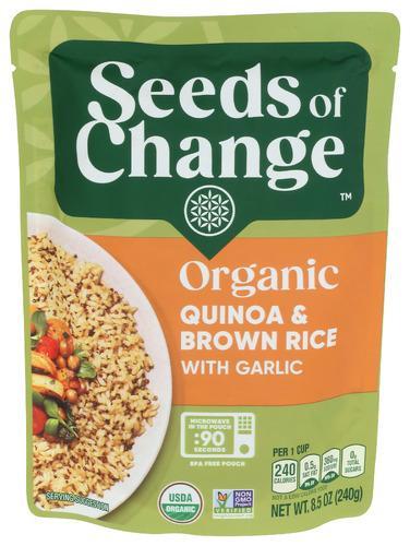 Seeds of Change Organic Quinoa & Brown Rice w Garlic 8.5