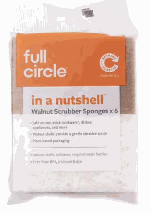 Full Circle in a Nutshell Walnut Scrubber 6pc