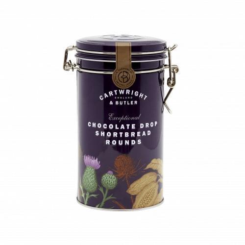 C&B Chocolate Drop Shortbread Rounds Tin 200g