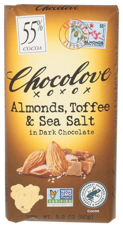 Chocolove Dark Almond Toffee 3.2oz