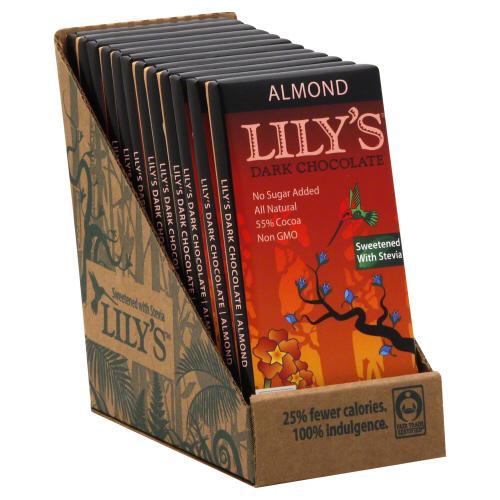 Lilys Almond Bar Dark Chocolate 3oz