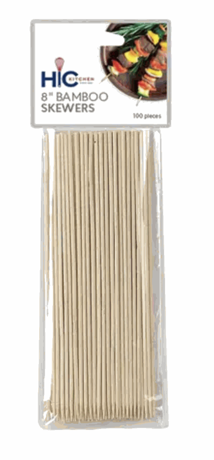 Bamboo 8" Skewer 100 Pack
