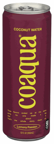 Coaqua Water Coconut Lemony Passion 12 fl oz/355ml