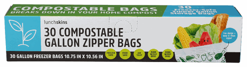 Lunchskins 30 Compostable Zip Bags 10.75"