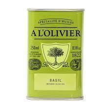 A L'olivier Extra Virgin Olive Oil W Basil 250ml 8.3fl.oz