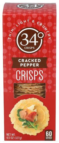 34 Degrees Cracked Pepper Crispbread 4.5oz
