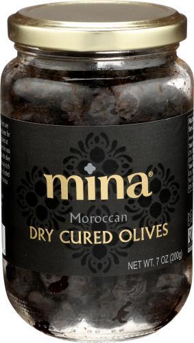 Mina Dry Black Cured Moroccan Olives 7oz