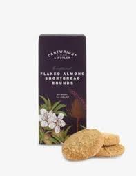 C&B Flaked Almond Shortbread Rounds 200g carton