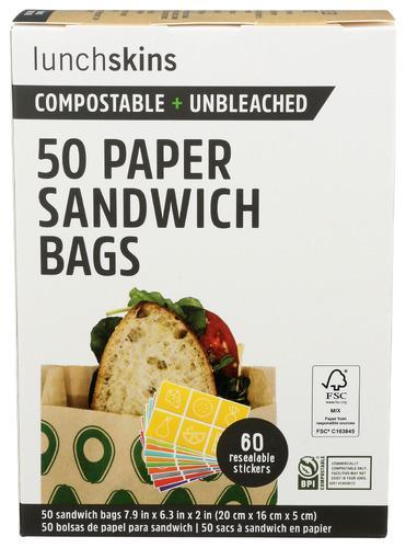 Lunchskins 20 Unbleached Paper Bags