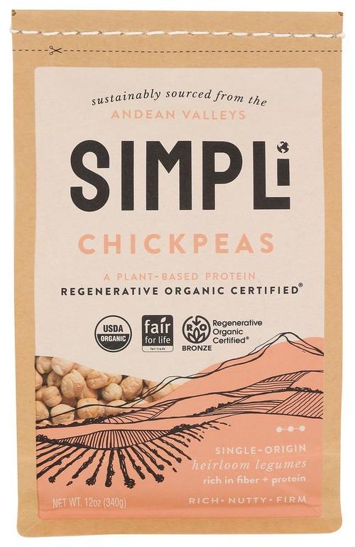 Simpli Chickpeas Regenerative Org 12oz