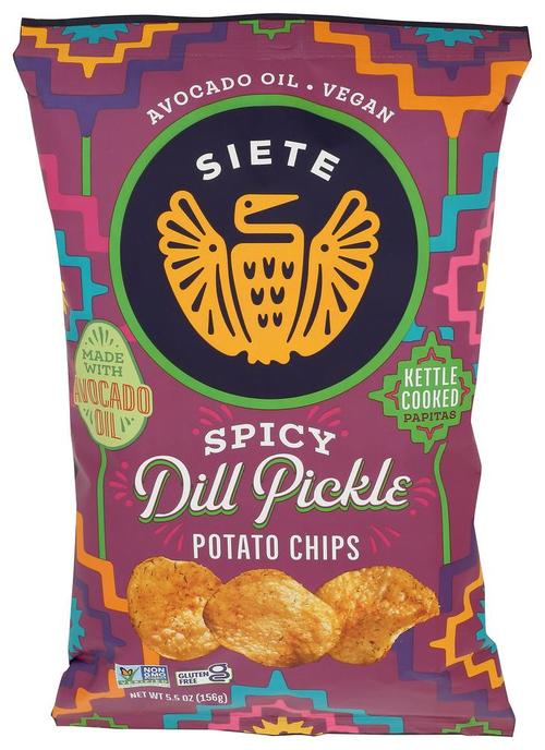 Siete Potato Chips Spicy Dill Pickle 5.5oz