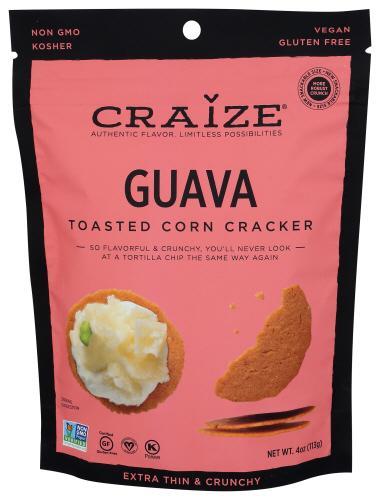 Craize Gluten Free Cracker Guava Toasted Corn