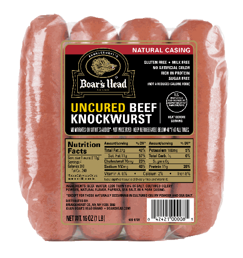 Boar's Head Beef Knockwurst 16oz