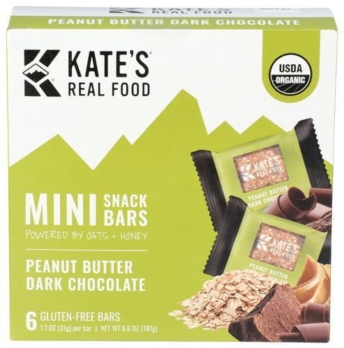 Kates Real Food Bars Peanut Butter Dk Choc Mini 6.6oz
