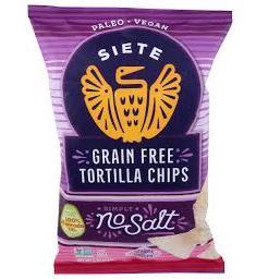 Siete Chip Tortilla NO Salt 50z
